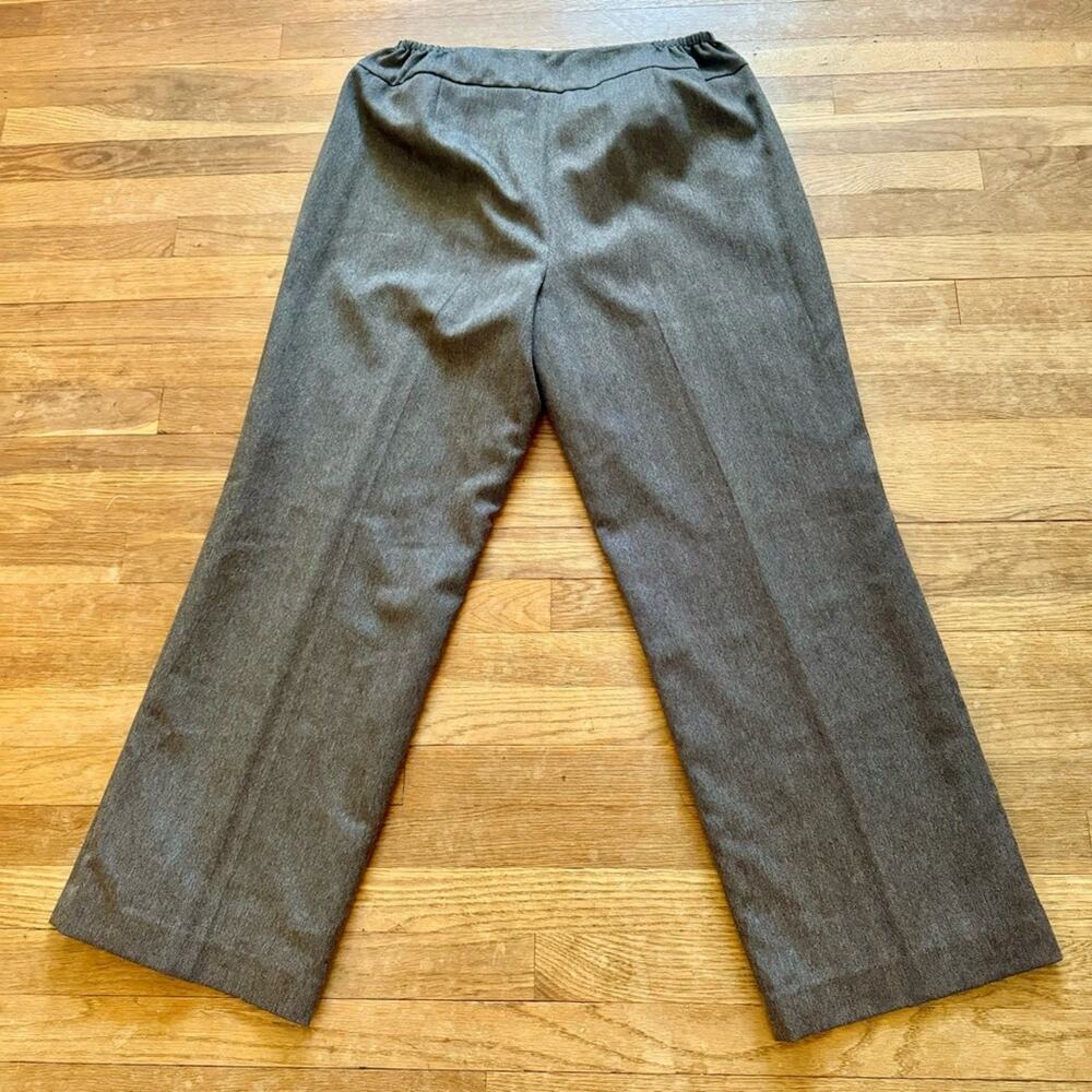 NWT Jones Studio herring bone brown wide leg dress pants size 16
 b33 - Picture 7 of 7